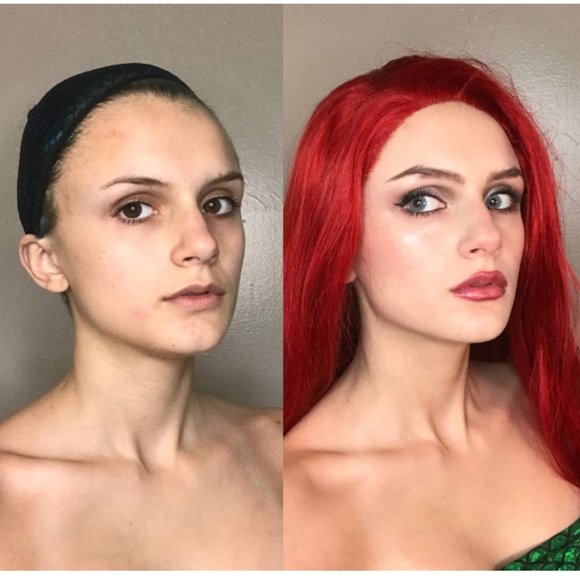 Red Straight Synthetic Hair Lace Front Wig 24\